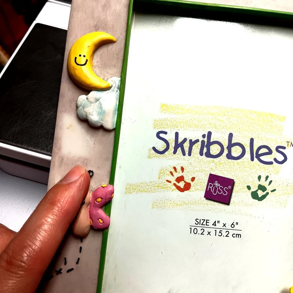 Skribbles I Love My Mommy 4x6 Picture Photo Frame Hand Painted Baby Nursery 90s